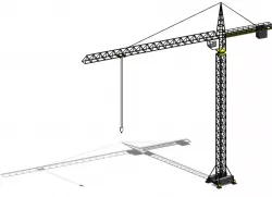 Parametric Tower Crane - Revit Family 3D model