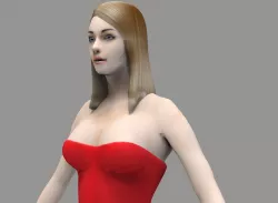 Party Girl Low-poly  3D model