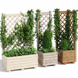 Planter with trellis 3D model