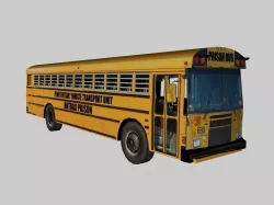Prison Bus Low-poly  3D model