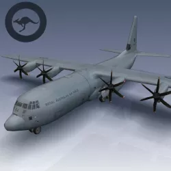 RAAF CC-130J Super Hercules Low-poly  3D model