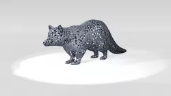 Raccoon Voronoi 3D model