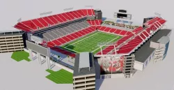 Raymond James Stadium - Florida Low-poly  3D model