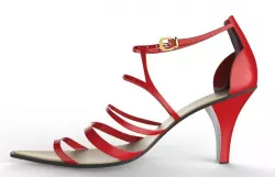 red high heel 3D model