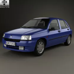 Renault Clio 5-door hatchback 1990 3D model