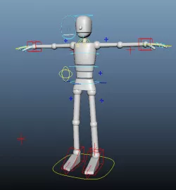 Rigged cartoon mannequin character Low-poly  3D model