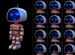 Rigged Robot Low-poly  3D model