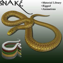 Rigged Snake 3D model