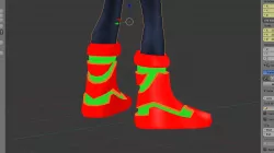 Rocket boots Sci Fi Low Poly Low-poly  3D model