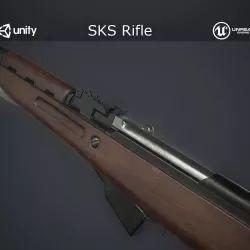 Russian SKS Rifle Low-poly  3D model