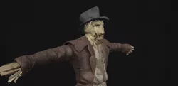 Scarecrow- game ready prob-character for your needs Low-poly  3D model