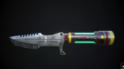 Sci-Fi Exploding Throwing Knife low poly model Low-poly  3D model