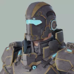 Sci-Fi Hero Low-poly  3D model