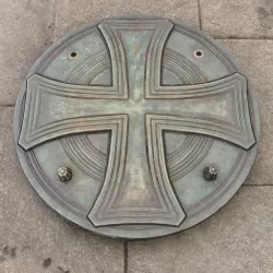 Second ww German Manhole Cover Cross 3d Scan Model 3D model