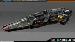 SF Battleship SR7 Low-poly  3D model