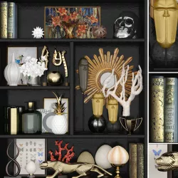 Shelves with decor 3D model
