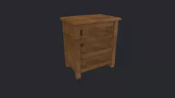Simple Wooden Small Bookcase - Wooden Storage - Wooden Cabinet Low-poly 3D model