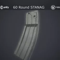Sixty Round STANAG Magazine Low-poly  3D model
