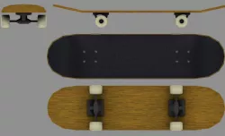 SkateBoard Low-poly  3D model
