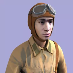 Soviet pilot 3D model