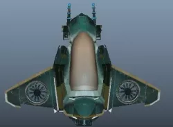 Spaceship  Low-poly  3D model