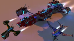 Spaceship Package Low-poly  3D model