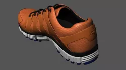 SportShoe orange running shoe 3D model