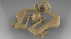 star ship demaged 3D model