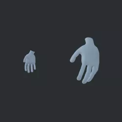 Stylized Hands basemesh Low-poly  3D model