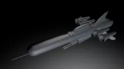 Submarine War Vehicle Low-poly  3D model