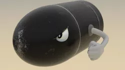 Super Mario  Bullet Bill Low-poly  3D model