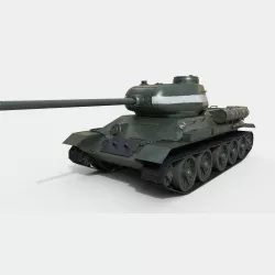 T34-85 Russian Tank WW2 3D model