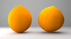 tasty orange fruit 3D model