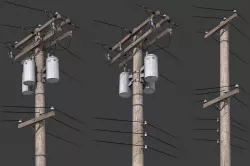 Telegraph Pole Low-poly  3D model