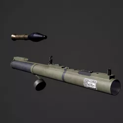 The M72 LAW Light Anti-Tank Weapon - RIGGED ANIMATED WITH SOUND Low-poly  3D model