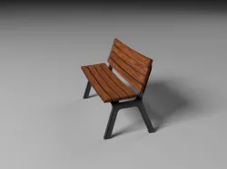 Toon Bench 3D model