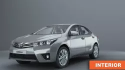 Toyota Corolla 2014 with interior e170 sedan Low-poly  3D model