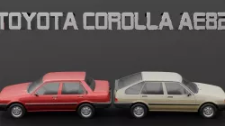 Toyota Corolla AE82 Sedan and Liftback Low-poly  3D model