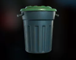 Trash can Low-poly  3D model