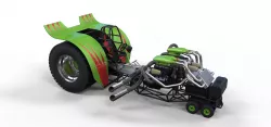 Twin-engined pulling tractor 2 3D model