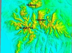 UK Lake District Relief Map