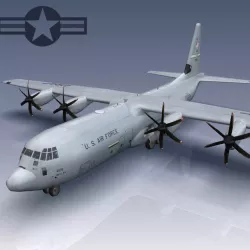 USAF C-130J Super Hercules Low-poly  3D model