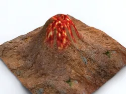 volcano 3D model