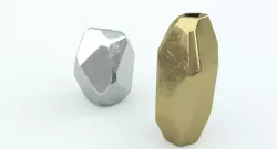 Von Gold Geometric Vase 3D model
