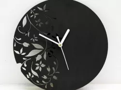 Wall Clock Modern Floral Design