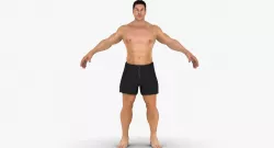 White Male Body 3D model