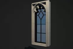 WINDOW arch gothic 4 pane 3D model