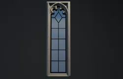 WINDOW arch gothic 6 pane 3D model