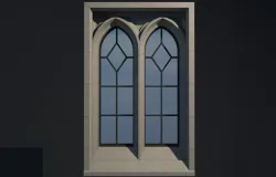 WINDOW arch gothic double  3D model
