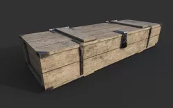 Wooden weapon crate 3D model